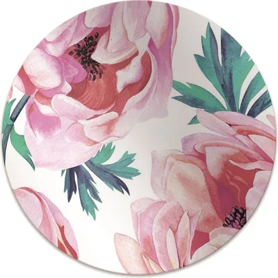 Produktbild von Rundmatte - Stuhlunterlage Bürostuhlunterlage - Rund Ø 100 cm - Bodenmatte - Fußmatte - Mohnblume