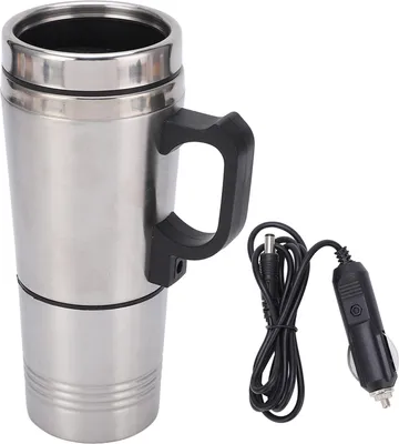 Obrázok produktu pre 350 ml + 150 ml rýchlovarná kanvica, 12 V, nerezová oceľ na pohodlné pitie
