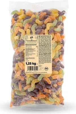 A large bag of gummy worms.