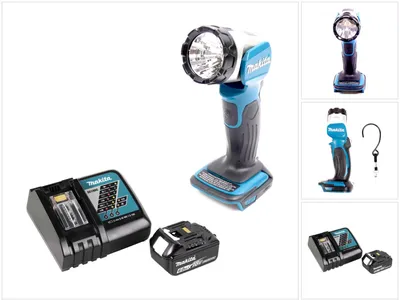 Produktbild von Makita BML 802 RG1 Akku Lampe für 14,4 und 18V Akkus + 1x Akku 6,0 Ah + Ladegerät