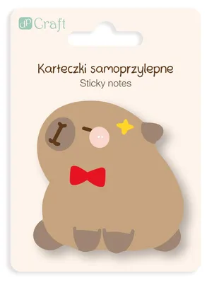 Produktbild von Haftnotizen Kapibara Fliege 6,2 x 6 cm – Dalprint
