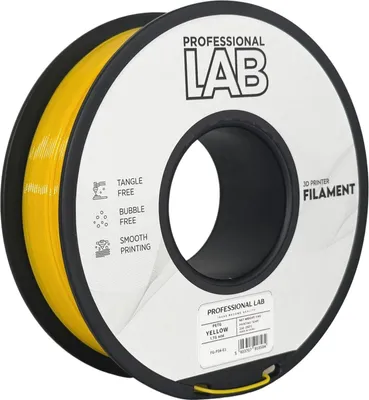 Zdjęcie produktu dla PETG żółty 1,75 mm – 1 kg Wytrzymały filament do drukarek 3D | Prof. Lab