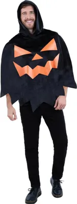 Immagine prodotto di Smiffys - Costume poncho per uomo SM1059 (taglia unica) (Nero/Arancione)