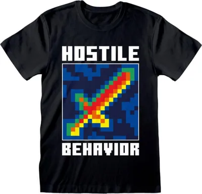 Zdjęcie produktu dla Heroes Inc Minecraft Behaviour Koszulka z krótkim rękawem Czarny S Czarny S