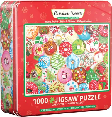 Produktbild von EUROGRAPHICS Puzzle in Blechdose Weihnachtsdonuts 1000 Teile
