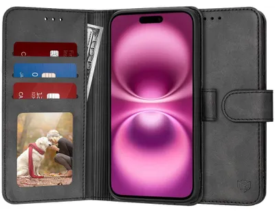 Obrázek produktu pro Techsuit Diary Book Wallet flipové pouzdro pro Apple iPhone 16 Plus - Černé
