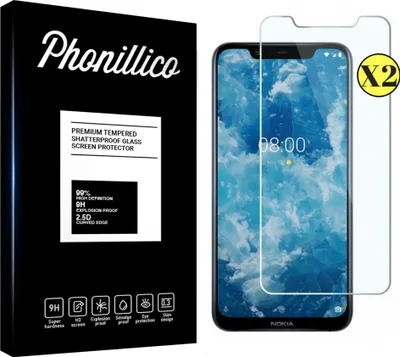 Immagine prodotto di Vetro temperato per NOKIA 8.1 [2 pezzi] Pellicola protettiva dello schermo Antigraffio Vetro Resistente Phonillico®