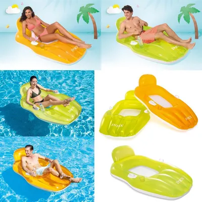 Produktbild von Intex 56805EU - Luftmatratze Chill'n Float Lounge - Schwimmliege Schwimmsessel Pool - Überraschung