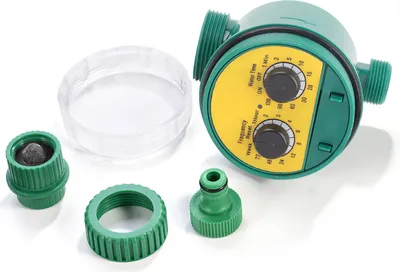 Image de Minuteur d'arrosage électronique automatique multifonctionnel à deux cadrans avec programmateur d'arrosage de jardin
