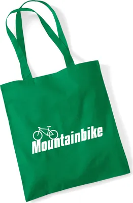Produktbild von Huuraa Jutebeutel Mountain Bike Fahrrad 10 Liter Kelly Green Baumwolle Tasche Geschenkidee