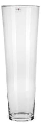 Image de Vase en verre conique Vase en verre pour fleurs 19 cm