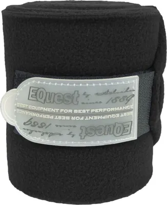 Produktbild von EQuest Bandagen ALPHA FLEECE - Regular Set (4er inkl. Tasche) in vielen Farben, Farbe:Black