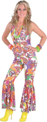 Produktbild von M212158-131-L-A bunt Damen Hippy Anzug Partyanzug Gr.L