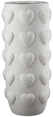 Zdjęcie produktu dla Gilde Vase, "Herzlich", Keramik, weiß, VE 2, H. 25 cm, D. 11 cm 58783