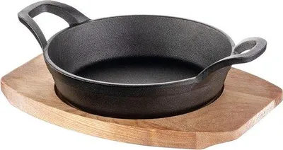 Produktbild von Kleine gusseiserne Pfanne 16cm mit Holzgriff