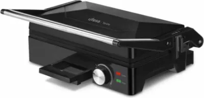 Image de Gril électrique Ufesa Teide, presse-panini, 1600 W, plaques antiadhésives, ouverture à 180º, réglage de la température, poignée Cool Touch, noir