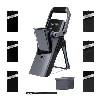 Produktbild von Nicer Dicer Mando Gemüseschneider | Set 12-tlg. : Schwarz-Grau