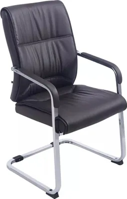 Produktbild von In And OutdoorMatch Konferenzstuhl Omari - Braun - Kunstlederstuhl - Mit Rückenlehne - Besucherstuhl - Sitzhöhe 48cm