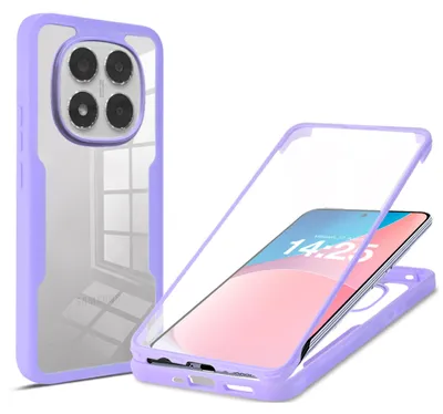 Produktbild von 360 Grad Rundum Schutz Handyhülle für Xiaomi Redmi Note 14 Pro 5G / Pro+ 5G Full Cover Vollschutz Case Farbe: Violett
