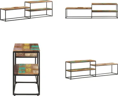 Productafbeelding van vidaXL TV-kast 180x30x50 cm, gemaakt van gerecycled massief hout - TV-kast - TV-kasten - TV-meubels - Dressoir