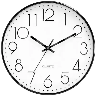 Imagen del producto de Reloj de pared silencioso de 30 cm, diseño en blanco y  con números arábigos, ideal como decoración para el hogar y la oficina