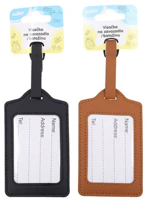 Produktbild von Wiky Gepäckanhänger für Koffer 10,3 x 6,5 cm schwarz oder braun