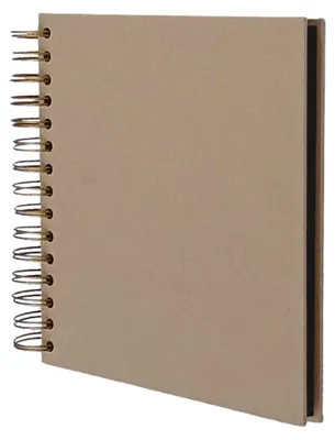 Produktbild von Spiral-Fotoalbum - Ringbuch mit Kraftpapier-Seiten - DIY Scrapbook zum Gestalten - Braun
