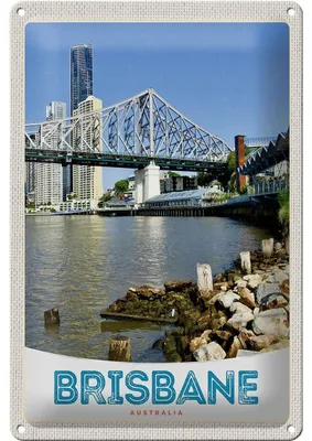 Produktbild von Blechschild Reise 20x30cm Brisbane Australien Innenstadt