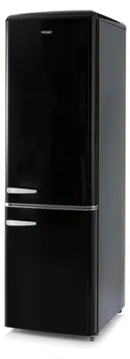 Productafbeelding van Retro koelkast met vriezer - D - 244 liter - zwart - PRIMO PR195RKZ