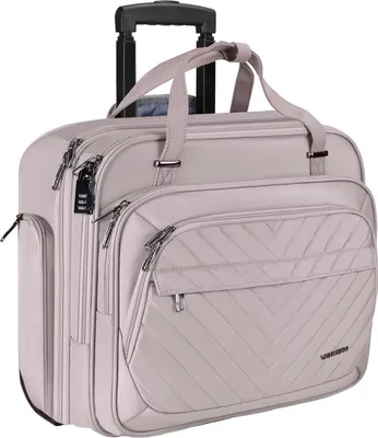 Produktbild von Rollende Laptoptasche für Frauen mit Rädern 15,6 Zoll Wasserabweisend RFID Taschen - Rosa