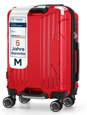 Produktbild von 4FLY Hartschalen-Handgepäckkoffer M 54×37×23 cm (36L) aus Polycarbonat – mit TSA-Schloss, 4 Spinner-Doppelrollen & Aluminium-Teleskopgriff