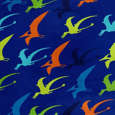Image de Royal Velvet Tissu Polyester A coudre - Motif Pterodactylus