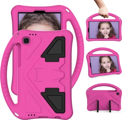 Obrázek produktu pro Dětské pouzdro pro Samsung Galaxy Tab A7 Lite 8.7" 2021 SM-T220/T225/T227, EVA lehké nárazuvzdorné pouzdro s skládacím stojánkem a rukojetí Růžový