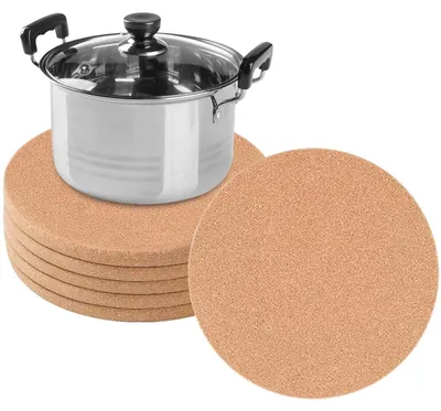 Obrázek produktu pro Sada 6 kulatých korkových podložek pro hrnce a pánve