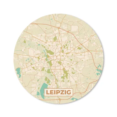 Produktbild von MuchoWow® Mauspad Mousepad Leipzig - Karte - Vintage - Stadtplan 20x20 cm - Mousepads - Maus Mat - Pad - Mausunterlage - Schreibtischmatte