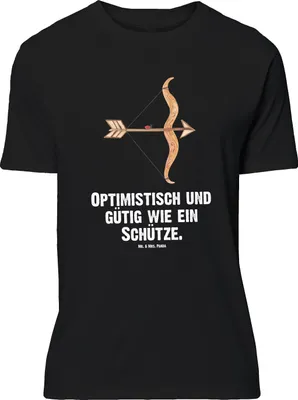 Produktbild von Mr. & Mrs. Panda Größe L T-Shirt Sternzeichen Schütze - Schwarz - Geschenk, Geburtstag Dezember, Schützenfest, Tshirt, November, Shirt, mit Spruch