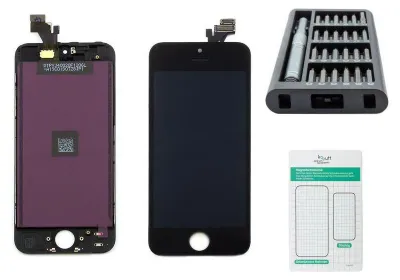 Produktbild von iPhone 5 Display schwarz - Premium-Set