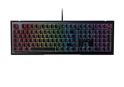 Produktbild von Razer Ornata V2: Gaming-Tastatur mit Mecha-Membrane-Tasten, Hybrid MechaMembrane mit Razer Chroma RGB Hintergrundbeleuchtung, Mechaniker-Schalter, UK-Layout