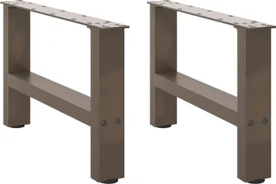 Zdjęcie produktu dla vidaXL Stolik kawowy nogi stal naturalny 2 szt. 50x(30-31) cm stal