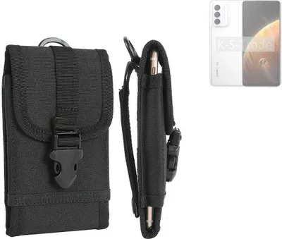 Produktbild von K-S-Trade Holster Handy Hülle kompatibel mit Infinix Zero 5G 2023 (X6815D) Holster Handytasche Gürtel Tasche Schutz Hülle Robust Outdoor schwarz