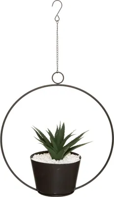 Image de Plante artificielle FEEL, décoration suspendue en bordure, noire