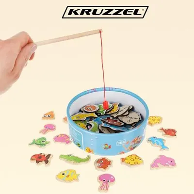 Obrázek produktu pro Kruzzel Hra "Chytání ryb" na magnet, 22 ks.