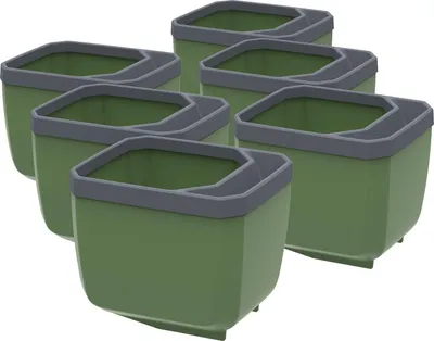 Produktbild von HERBS BUDDY Kräutertopf dunkelgrün | Kräutertöpfe von Gusta Garden, Menge (Stück):6 Stück
