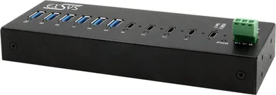 Produktbild von Exsys EX-12280HMS USB 3.2 Gen 2 Hub 4x C-Anschlüsse und 6x