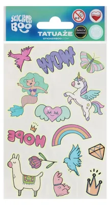 Image de Tatouages phosphorescents Girl 10x18 Sticker Boo 559830