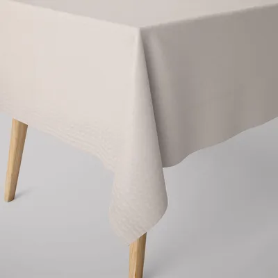 Produktbild von SCHÖNER LEBEN. Tischdecke Baumwollstoff Reliefstruktur ecru Größe 130x220cm
