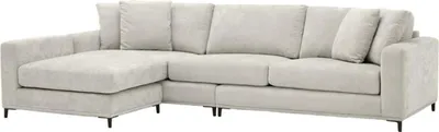Produktbild von Casa Padrino Wohnzimmer Sofa Sandfarben / Schwarz 284 x 172 x H. 76 cm - Luxus Ecksofa