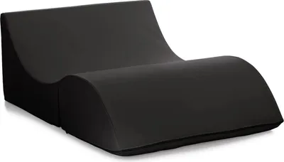 Produktbild von Klappbett Dabbes, Puff umwandelbar in Doppelbett, 100%  Italy, Puff, umwandelbar in eine Chaiselongue aus Kunstleder, Cm 100x200h70, Schwarz