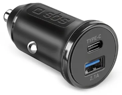 Immagine prodotto di SBS Caricabatterie Da Auto Type-C – USB Da 2.1A
