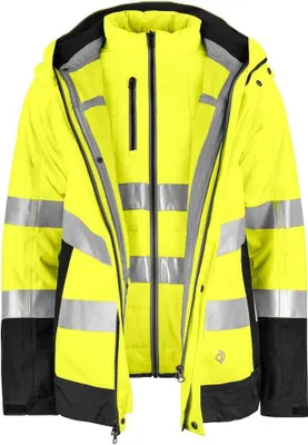 Produktbild von Projob 6445 3-IN-1 FUNKTIONS-JACKE EN ISO 20471 KLASSE 3/2